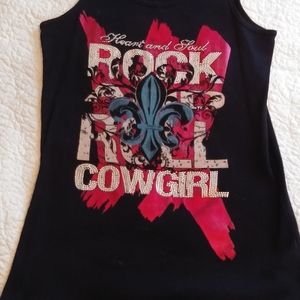 Rock n roll cowgirl tank